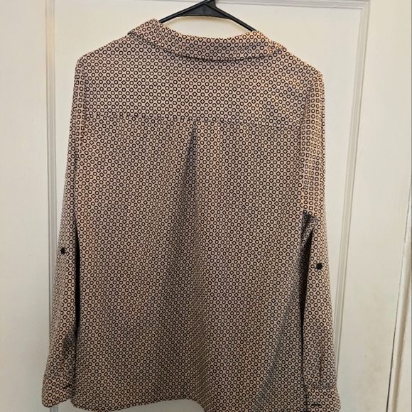 Notations Black and Cream Button Down Shirt Size S - Picture 2 of 7